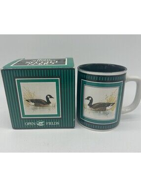 VTG Canada Goose Mug Cup 1980s Enesco Korea Cottagecore Nature Ducks Birds NOS